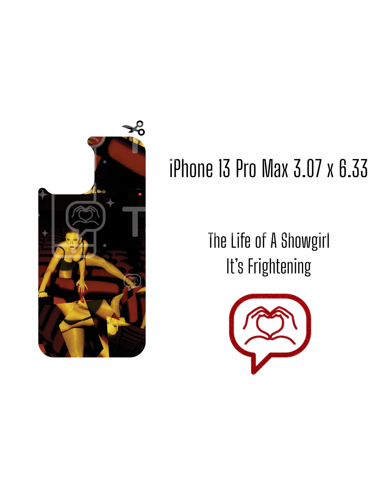 Printable Phone Case Insert - The Life of a Showgirl - It's Frightening Cover