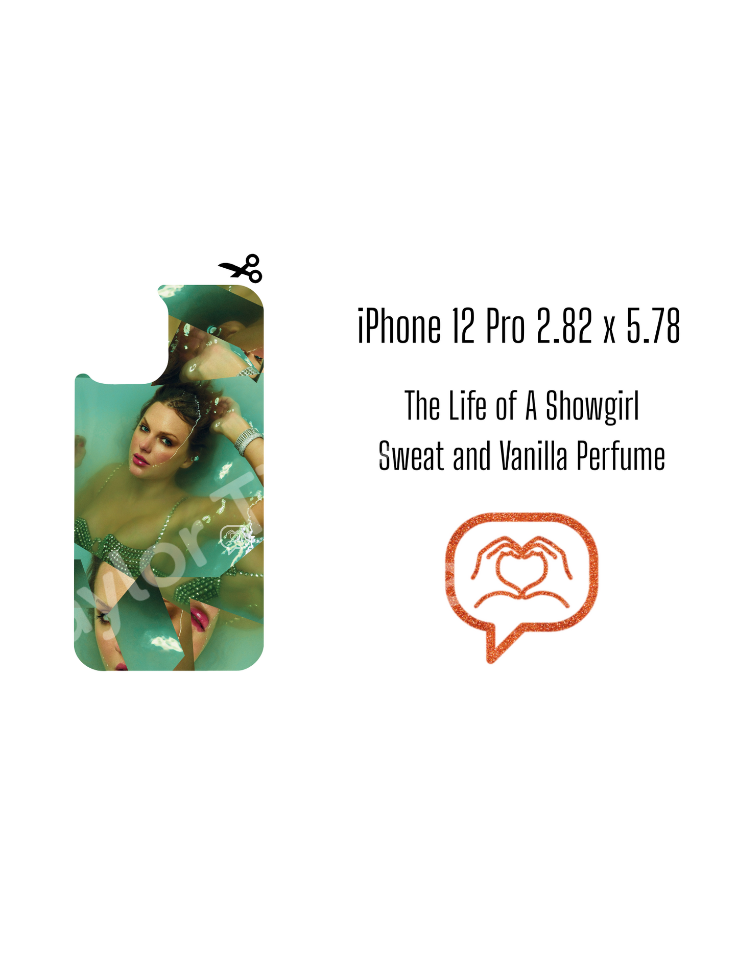 Printable Phone Case Insert - Sweat & Vanilla Perfume Cover