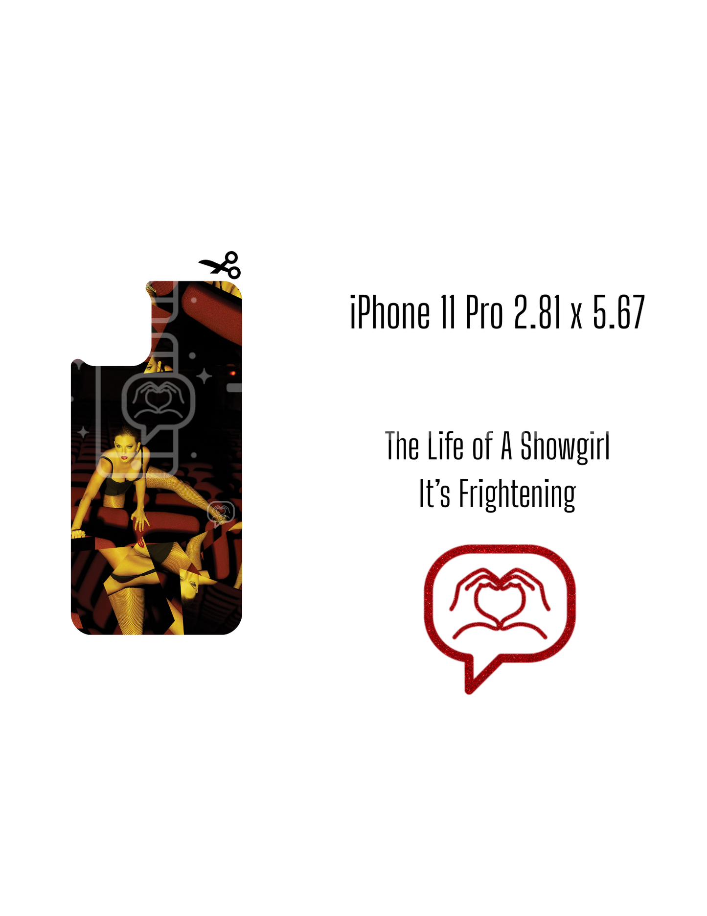 Printable Phone Case Insert - The Life of a Showgirl - It's Frightening Cover