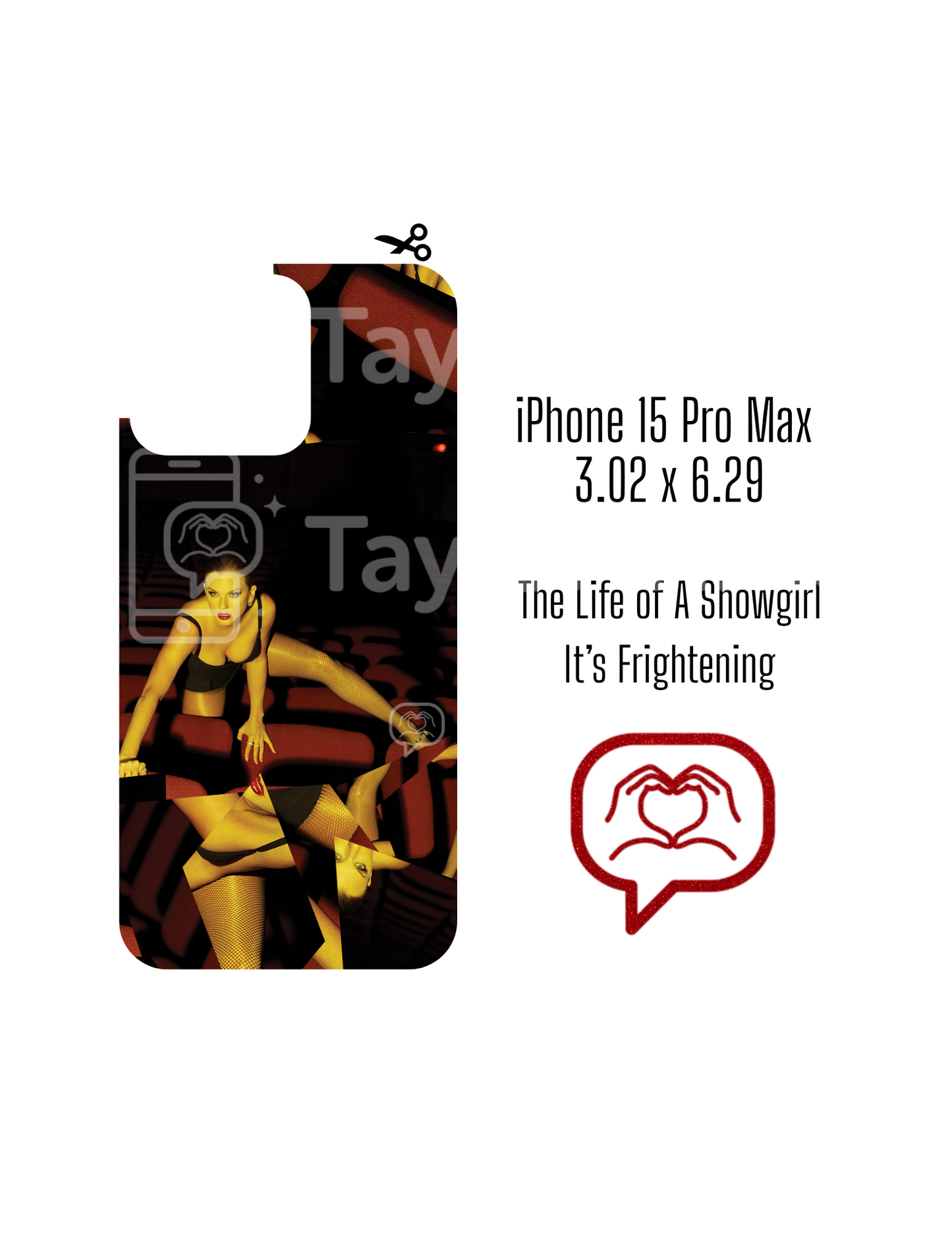 Printable Phone Case Insert - The Life of a Showgirl - It's Frightening Cover