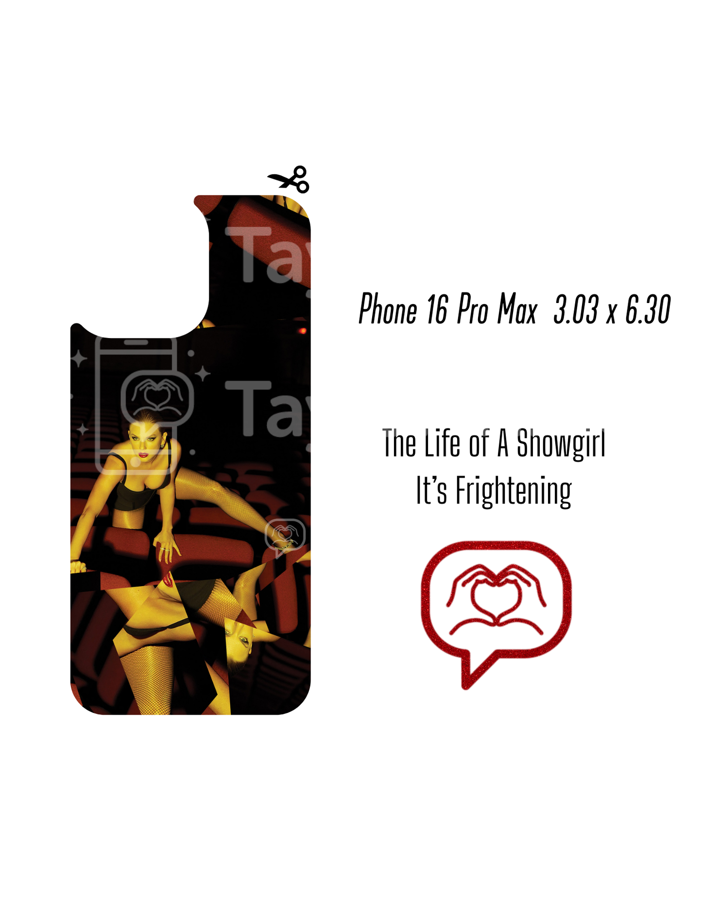 Printable Phone Case Insert - The Life of a Showgirl - It's Frightening Cover