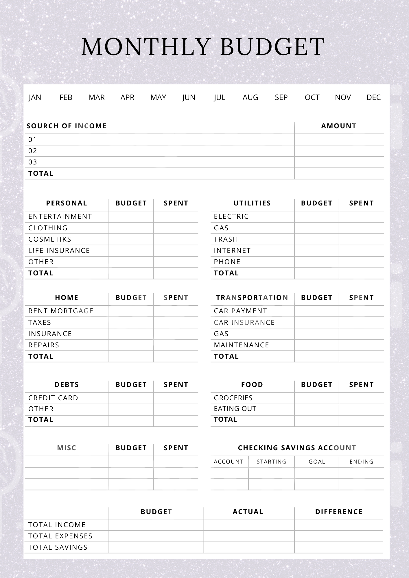 The Life of a Showgirl Ultimate Digital Planner (September Edition)