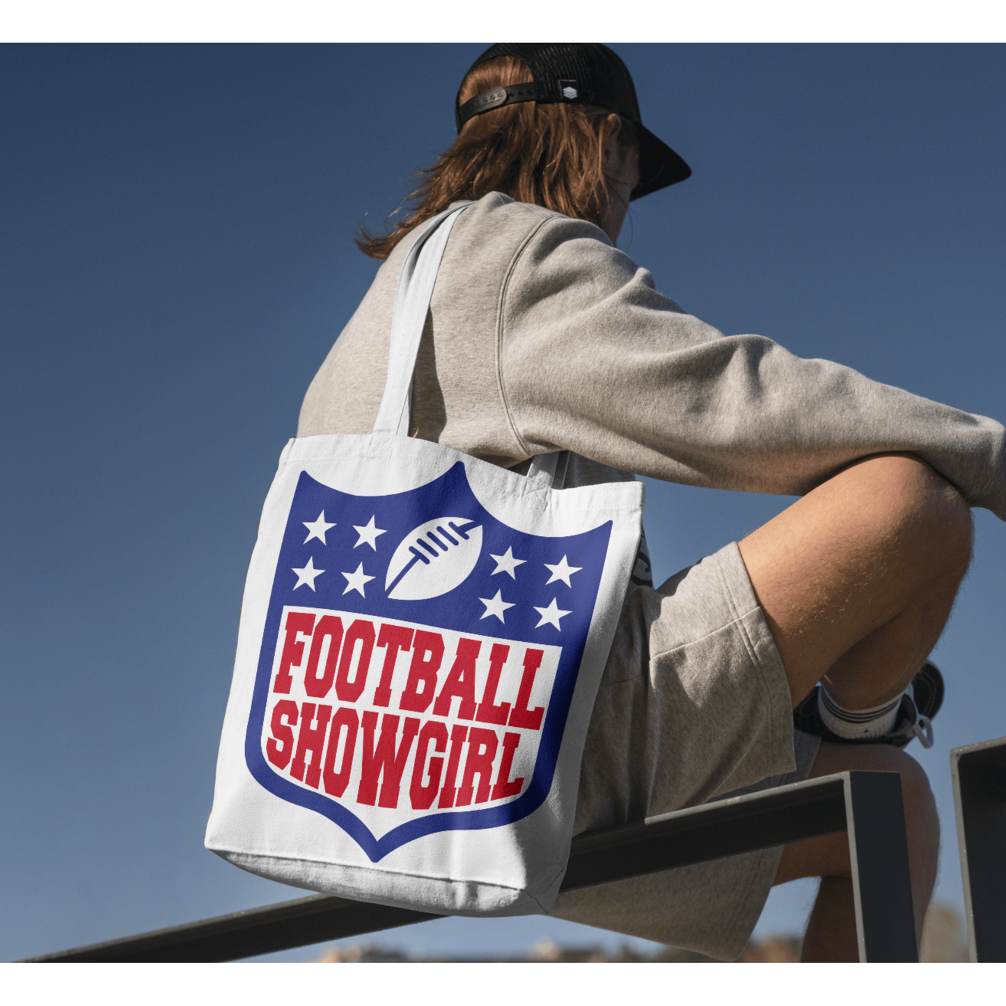 Football Showgirl Tote Bag