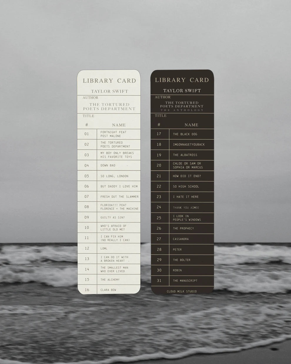 Poet Department Library Card Bookmark