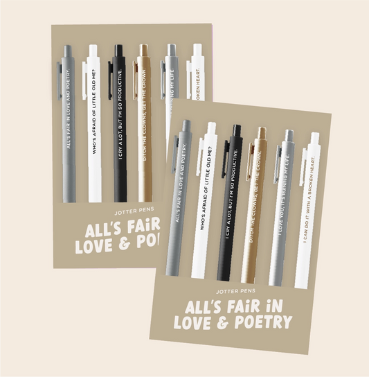 Love And Poetry Jotter Pen Set