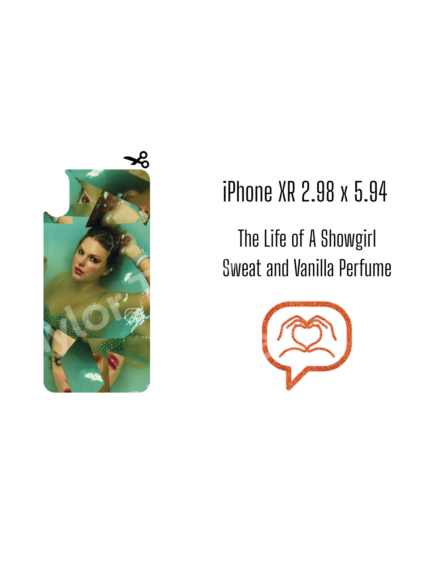 Printable Phone Case Insert - Sweat & Vanilla Perfume Cover