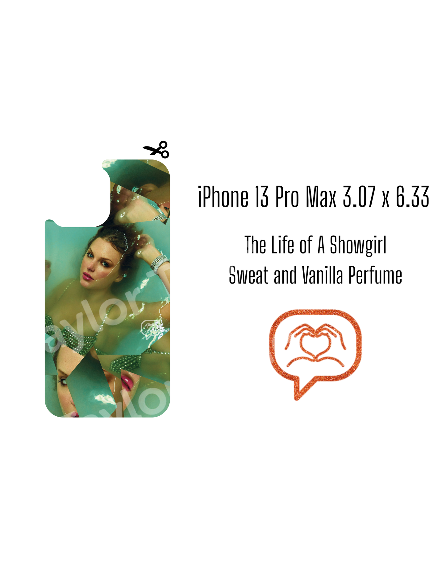 Printable Phone Case Insert - Sweat & Vanilla Perfume Cover