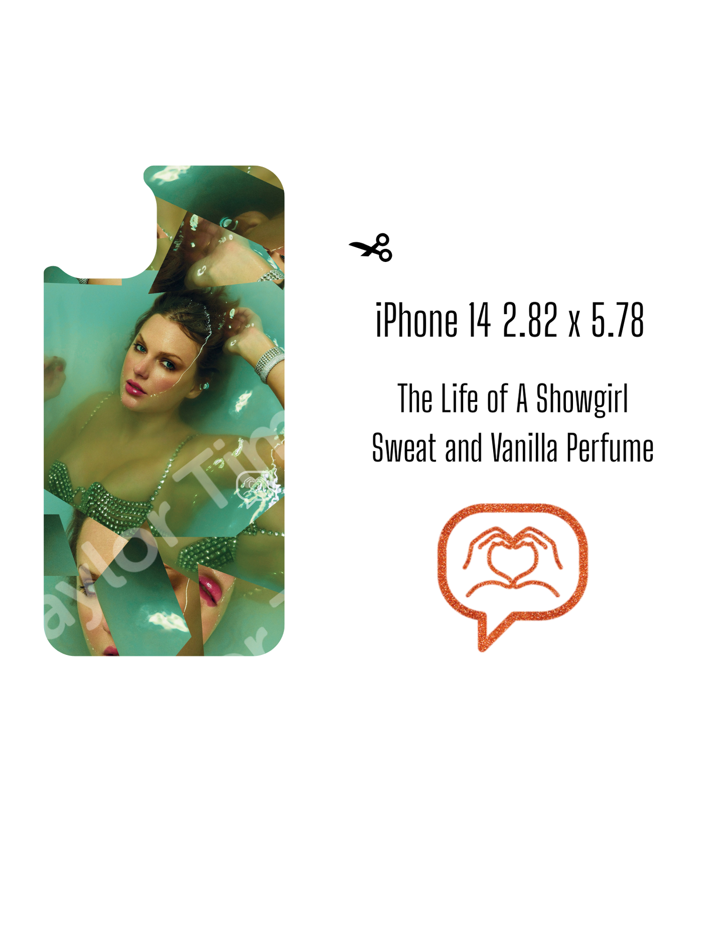 Printable Phone Case Insert - Sweat & Vanilla Perfume Cover