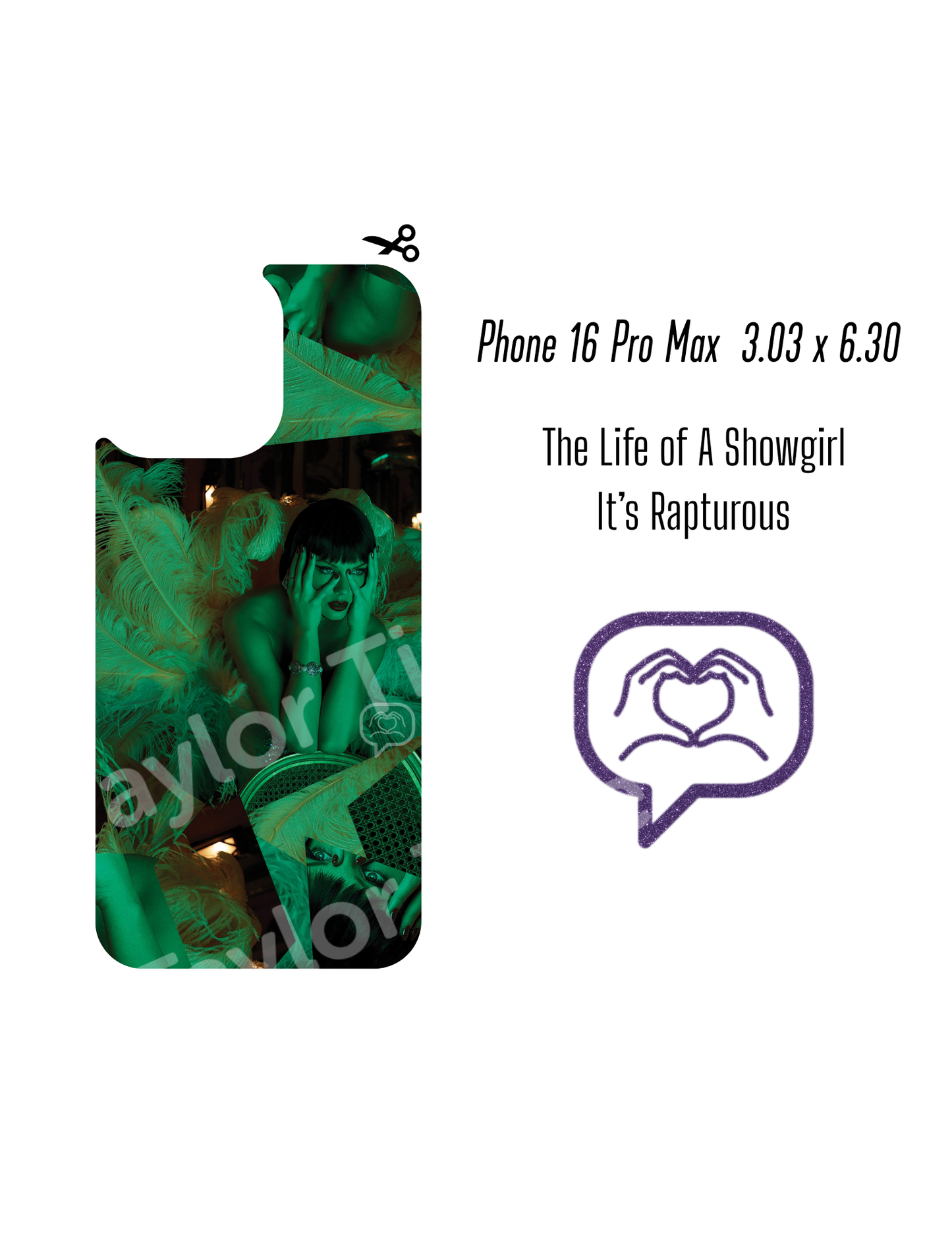 Printable Phone Case Insert - It's Rapturous Cover