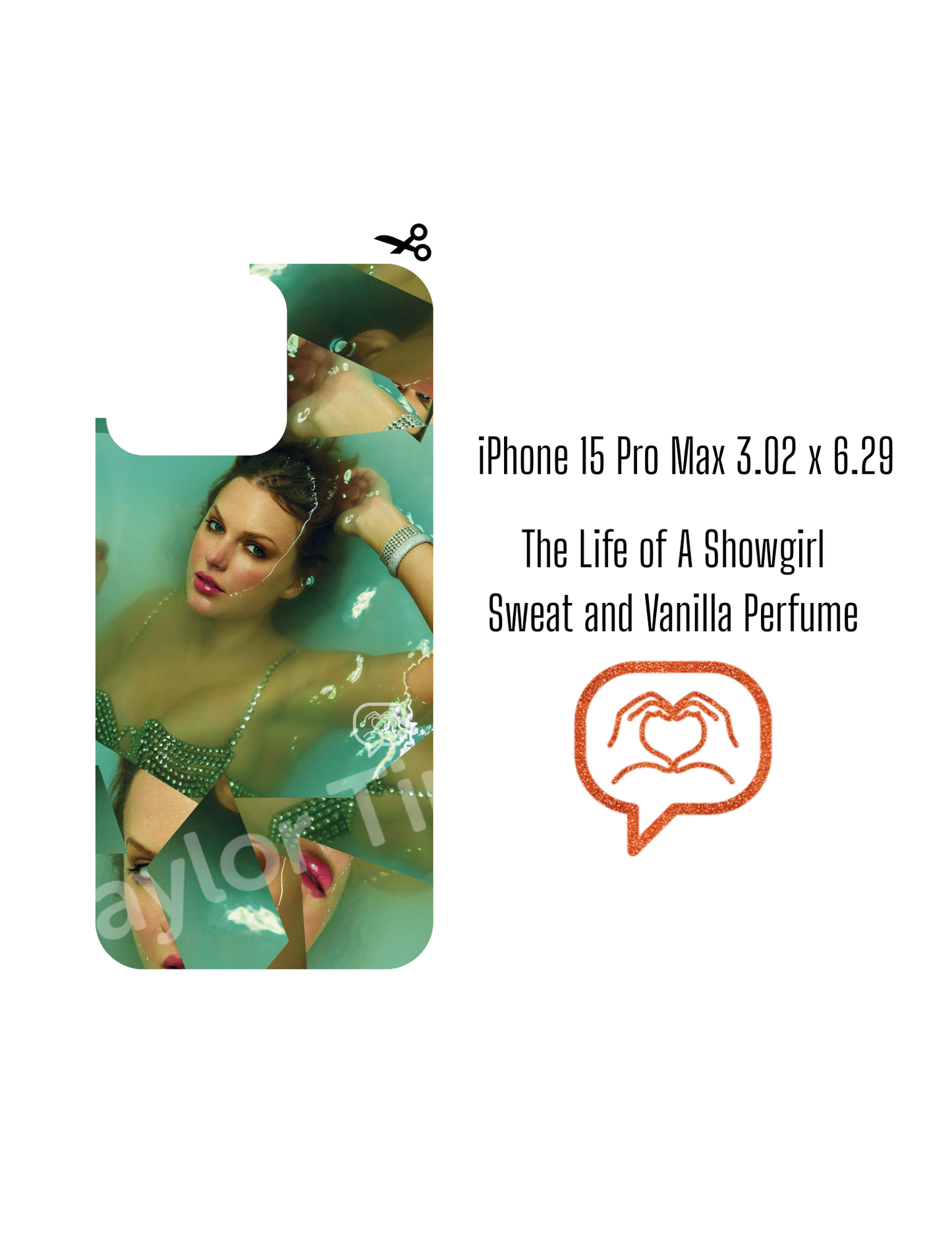 Printable Phone Case Insert - Sweat & Vanilla Perfume Cover