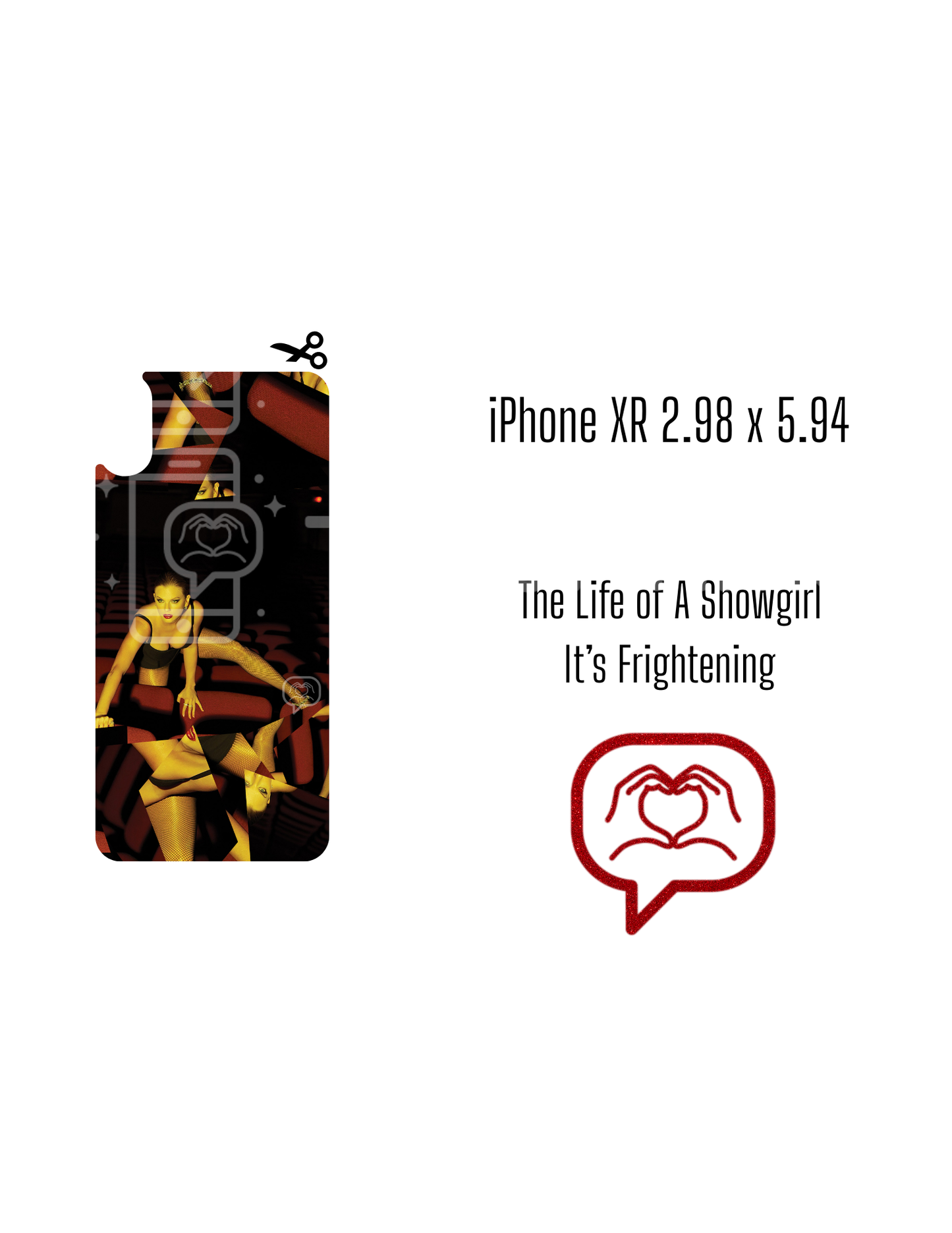 Printable Phone Case Insert - The Life of a Showgirl - It's Frightening Cover